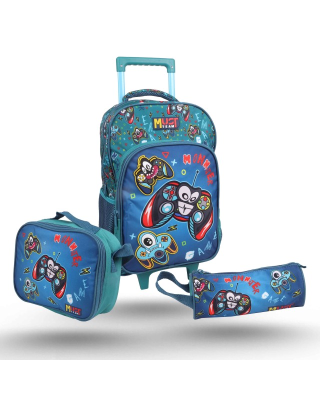 SAC A DOS TROLLEY 3 PIÈCES - MUST TEAM - MONSTER