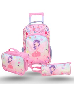 SAC A DOS TROLLEY 3 PIÈCES - MUST TEAM - FAIRY