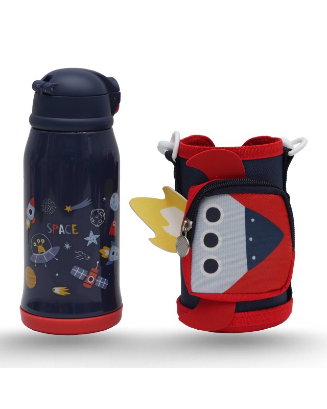 BOUTEILLE D'EAU 500ML METAL + SAC - MUST TEAM