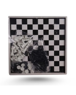 JEU DAME + ECHEC PLASTIQUE