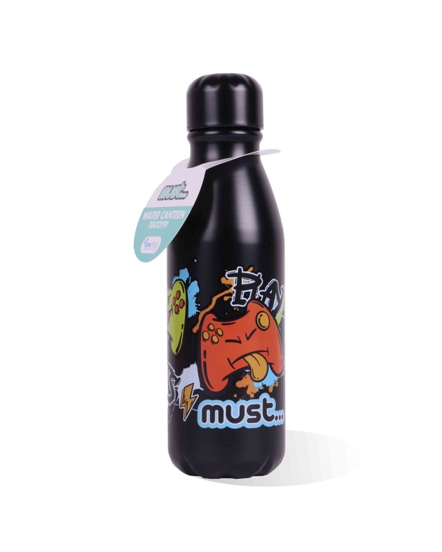 BOUTEILLE D'EAU 550ML METAL MOTIF MUST
