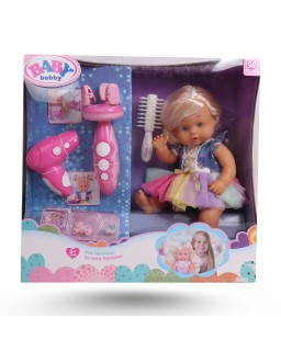 COFFRET POUPEE AVEC ACC DE BEAUTE BABY BOBBY