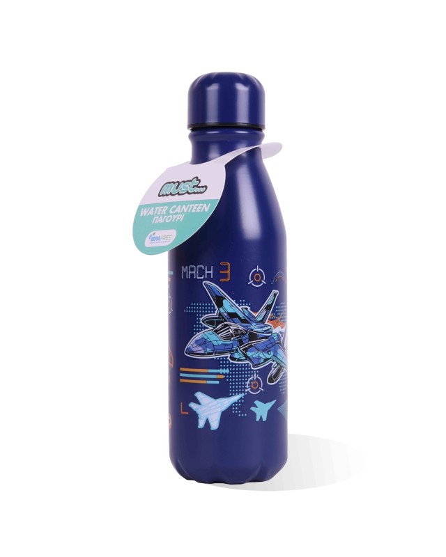 BOUTEILLE D'EAU 550ML METAL MOTIF MUST