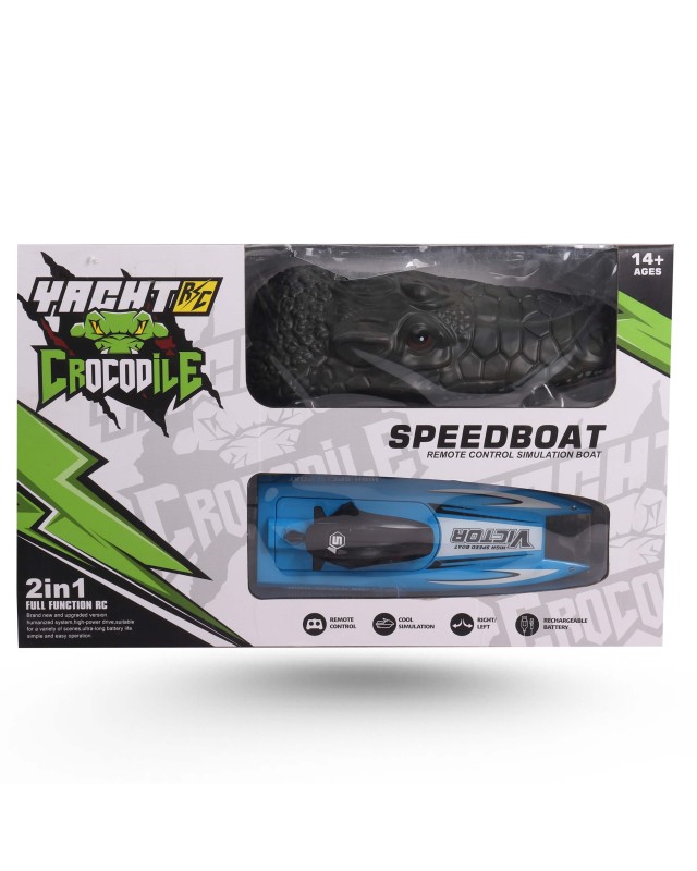 BATEAU CROCODILE 2IN1 + COMMANDE
