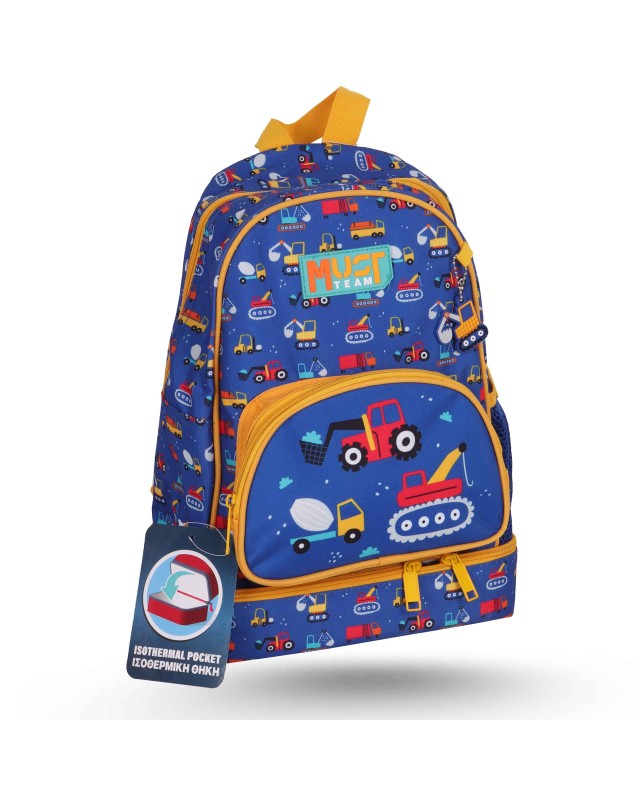 SAC A DOS ENFANT + PORTE GOUTER - MUST TEAM - CONSTRUCTION