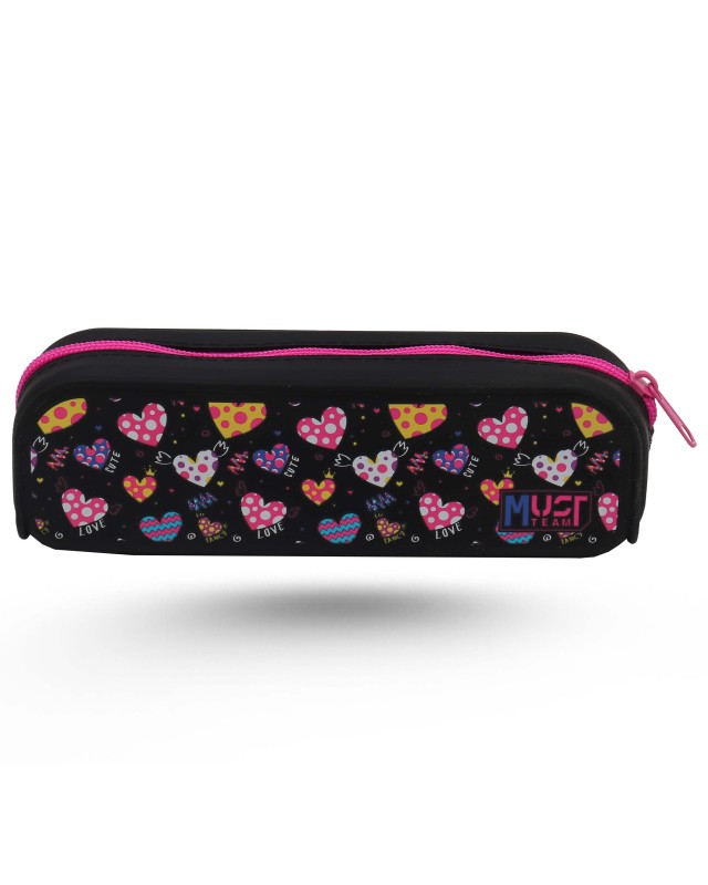 TROUSSE SILICONE - MUST TEAM - NOIR MOTIF GIRLS