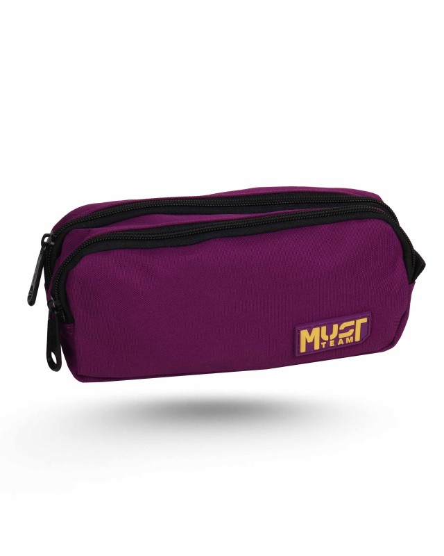 TROUSSE 2 POCHES UNI - MUST TEAM - VIOLET & JAUNE