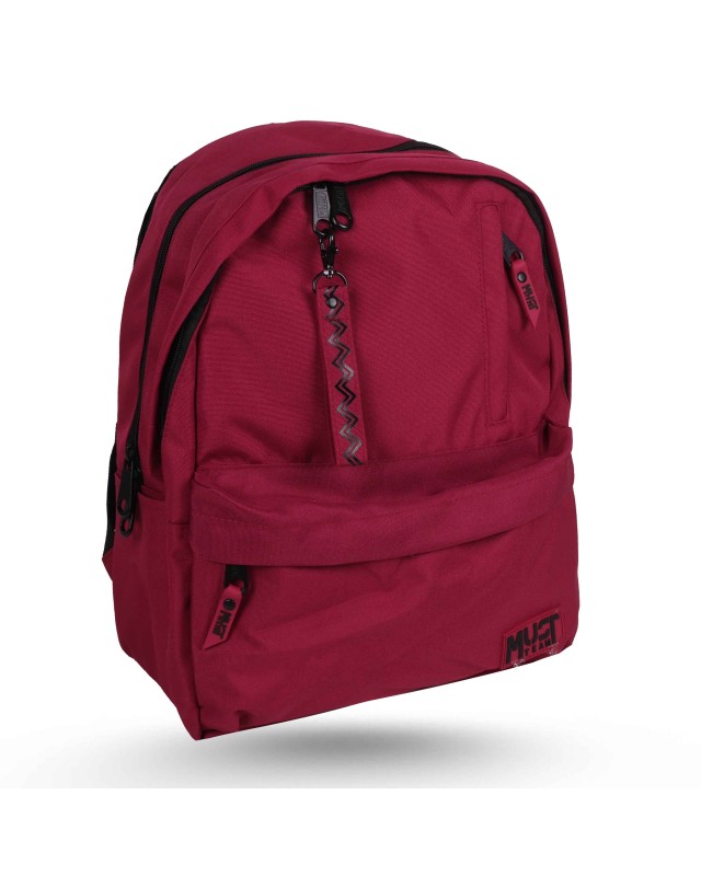 SAC A DOS 2 POCHES MUST TEAM - BORDEAU