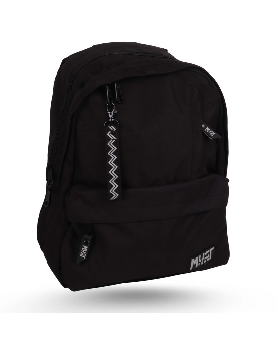 SAC A DOS 2 POCHES MUST TEAM - NOIR & GRIS