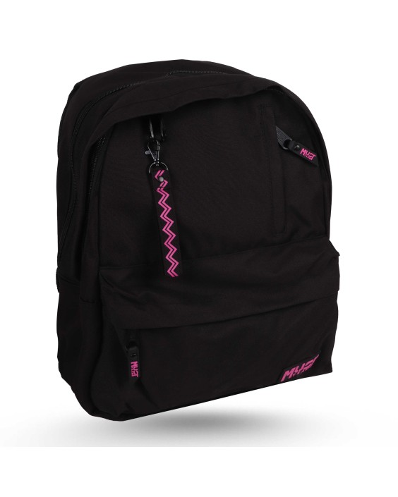 Sac A Dos Uni 2 Poches Must Team - Noir & Rose