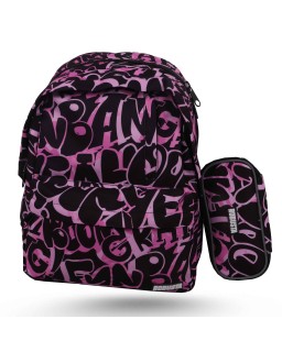 SAC A DOS + TROUSSE IMPRIMÉ - 2 POCHES - ROBUSTA