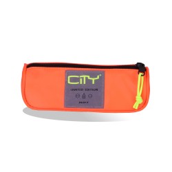 TROUSSE CITY SATINE + FLUO ORONGE