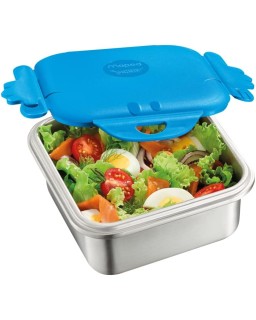 LUNCH BOX ENFANT ACIER INOXYDABLE 1L AVEC COUVERCLE BLEU – MAPED
