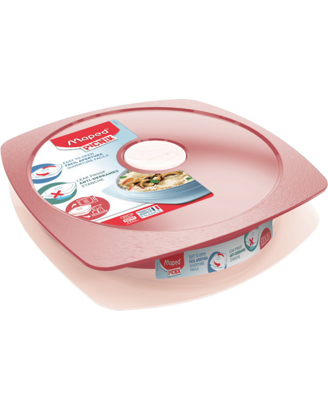 Assiette à Déjeuner Adulte Maped Rouge – Plastique Sans BPA