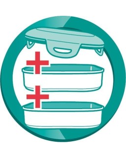 LUNCH BOX ENFANT - PICNIK PIXEL PARTY - 2 COMPARTIMENTS - MAPED