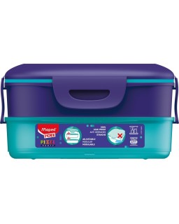 LUNCH BOX ENFANT - PICNIK PIXEL PARTY - 2 COMPARTIMENTS - MAPED