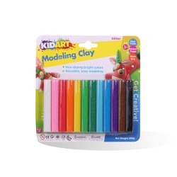 PATE A MODELER DE 12 GLITTER KIDART